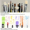 10pcs Artist Paint Brush Set with Carrying Case for Watercolor Acrylic Gouache Oil and Tempera Face Painting 5
