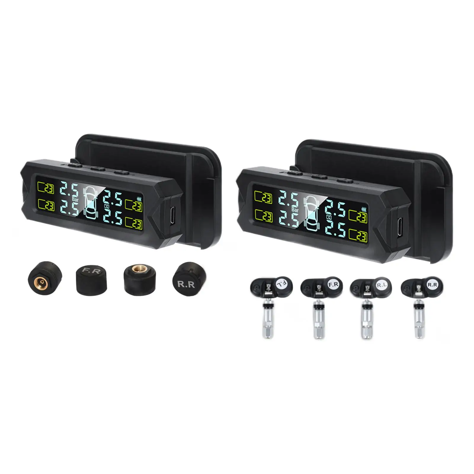 

Автомобильный датчик давления в шинах TPMS на солнечных батареях, солнечная панель и USB