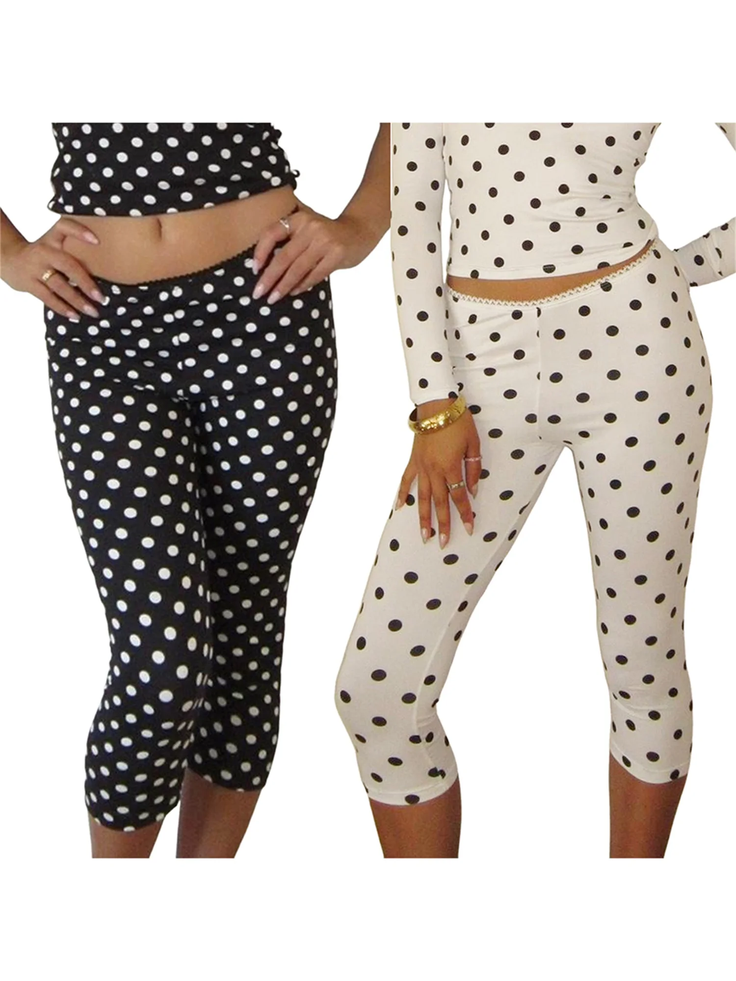 Floral Print High Waist Cropped Leggings with Ruffle Hem for Women Stretchy  Fit Capris Pants for Summer Style