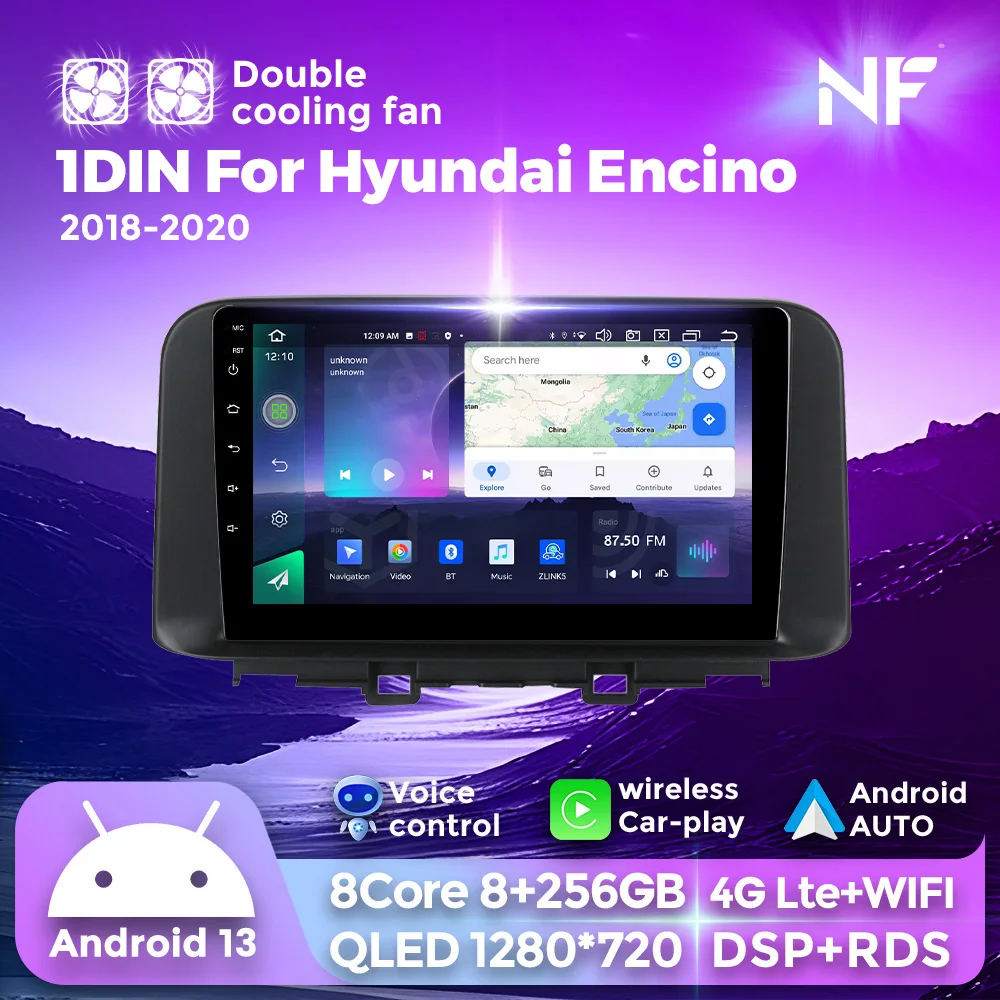 

Android 13 For Hyundai Encino Kona 2018 2019 2020 Wireless Carplay Car Multimedia Video Auto Radio Navigation GPS 4G LTE 8 Core