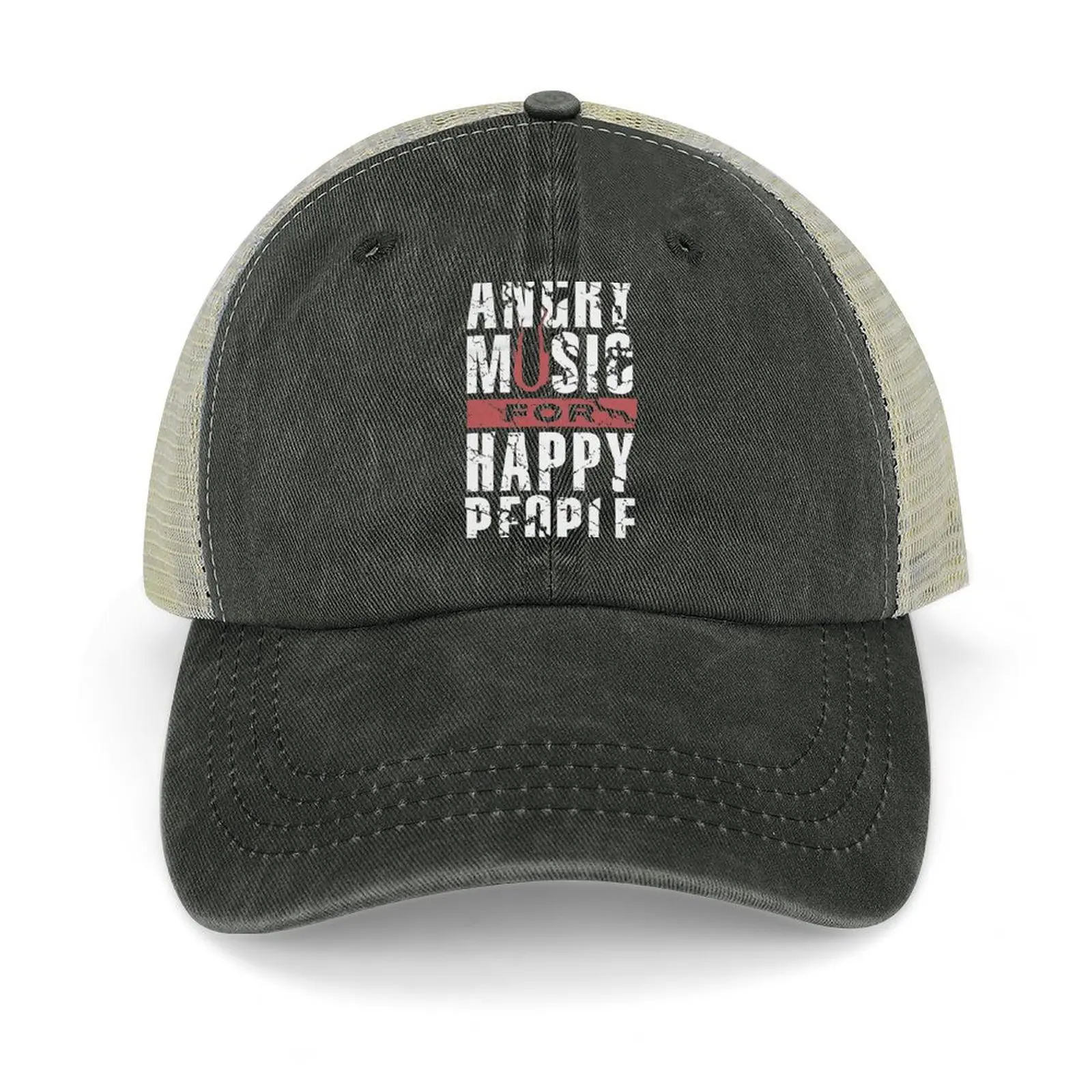 

Angry Music for Happy People Premium T-Shirt Cowboy Hat black Mountaineering Golf Wear Anime Hat Baseball For Men Women's