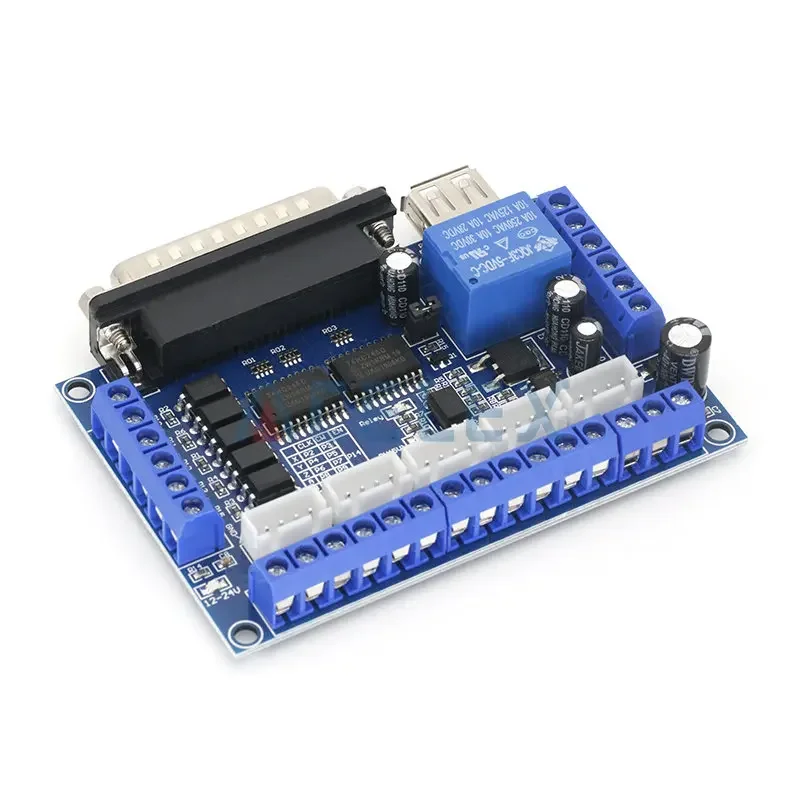MACH3 Interface Board CNC 5 Axis With Optocoupler Adapter Stepper Motor Driver + USB cable stepper motor driver