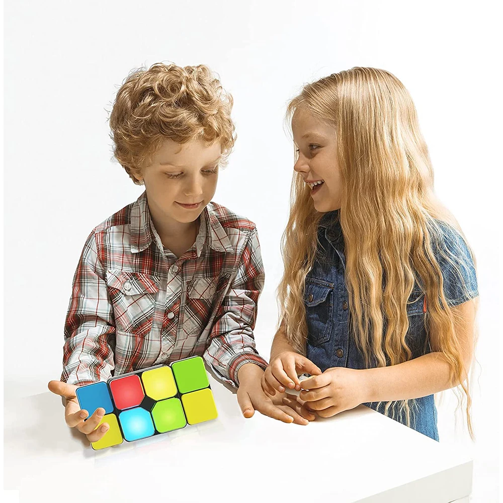 2023 Electronic Handheld New Point Game Fidget Toys Logic Flip Slide  4 Game Modes Changeable Puzzle Magic Cube Music Toy 6