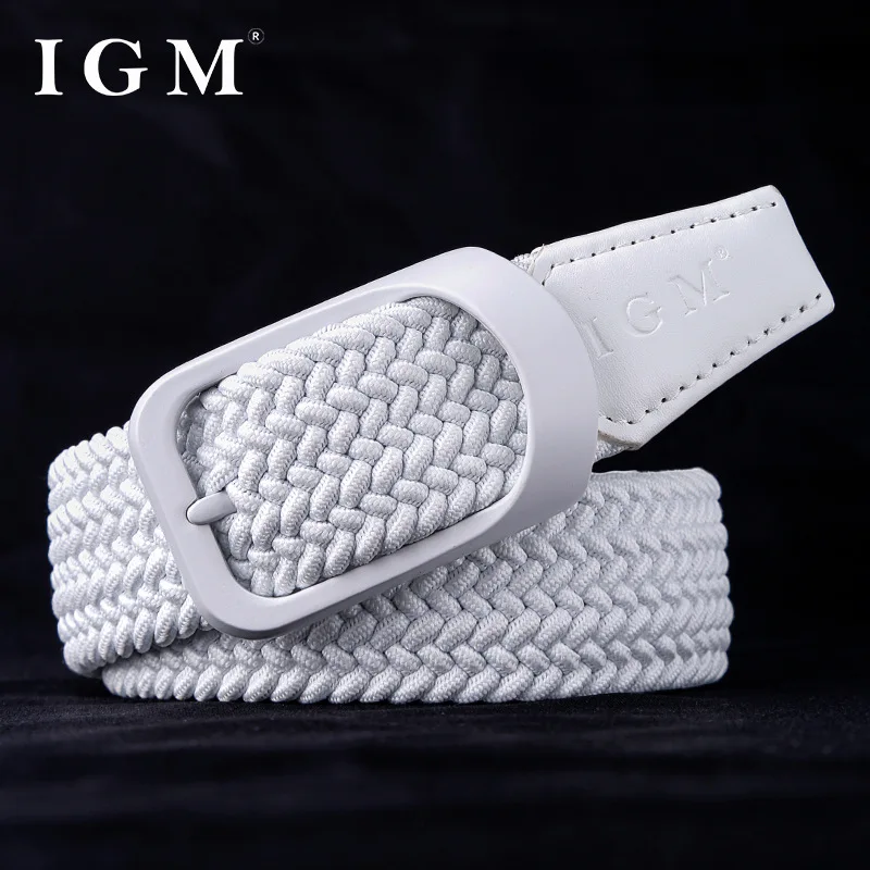 

Golf belt, men's and women's decoration, new trendy canvas woven belt, casual sports, no hole elastic belt