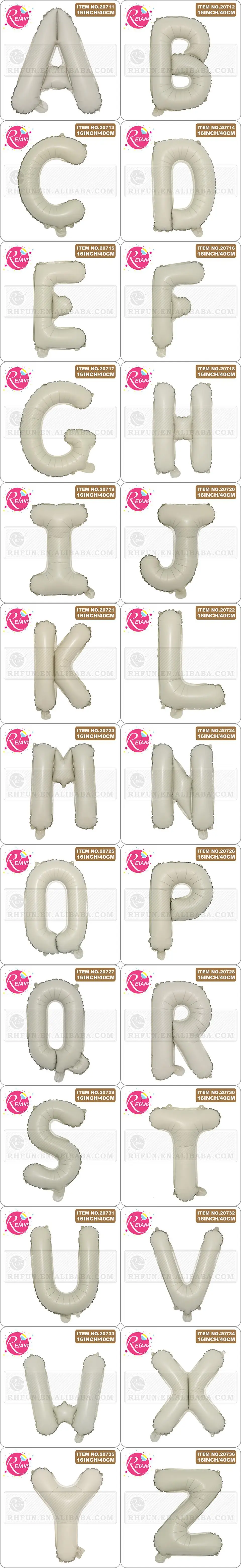 Description Picture 5 of item16 inch Cream Letter Alphabet Number Foil Balloons Birthday Party Wedding Decoration event & party supplies birthday balloons