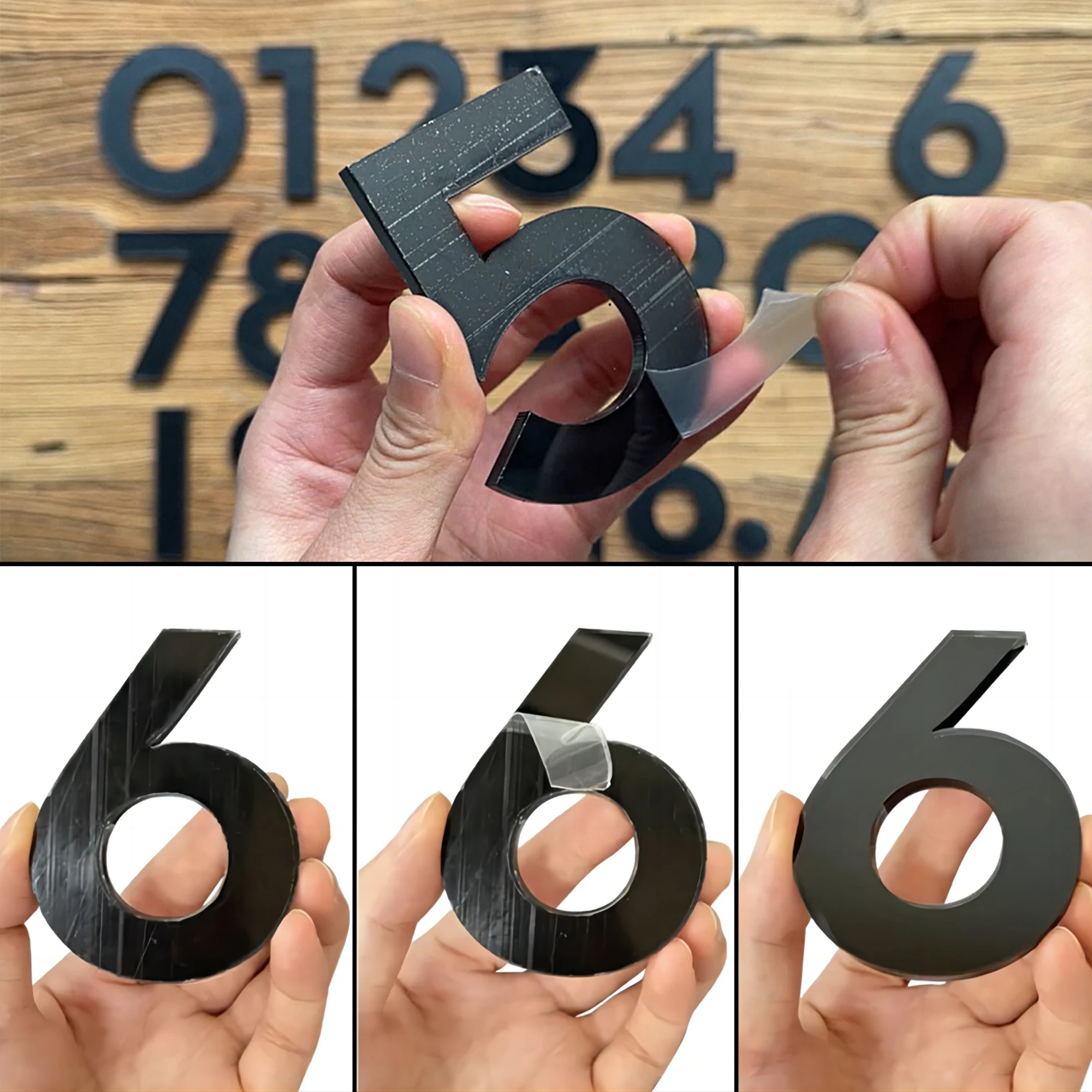 House Numbers House Number Signs Acrylic 75mm Self Adhesive Outdoor 3 inch Exterior Letters Apartment Door Mailbox Address #0-9