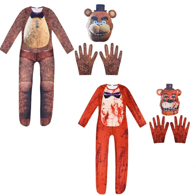 FNAF Halloween Costume for Kids Five Nights Freddyed Jumpsuit Cosplay  Nightmare Bonnie Fnaf Freddy Anime Christmas Gift for Kid - AliExpress