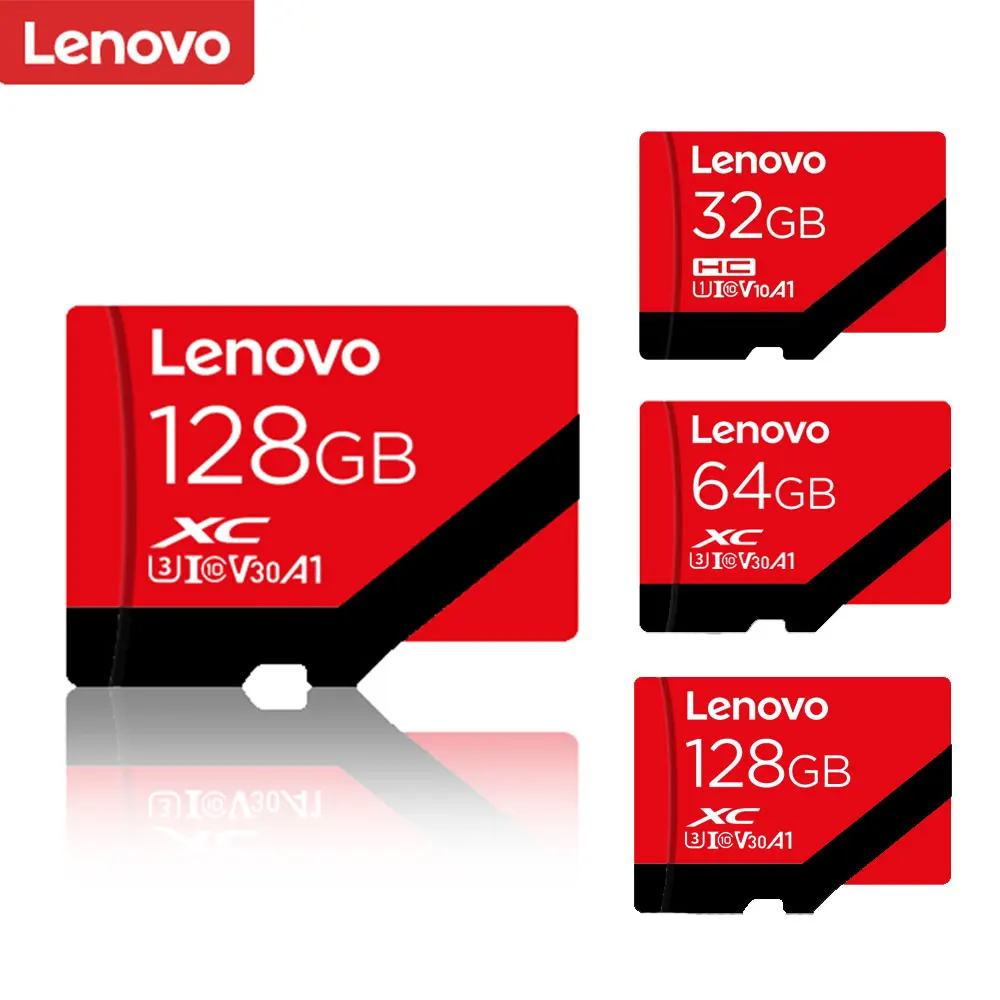 레노버 마이크로 SD 카드 32GB 64GB 128GB 클래스 10 고속 TF 메모리 카드 (휴대폰, 컴퓨터, 카메라용)