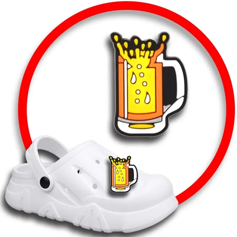 

Комплект булавок для Crocs, шармы, аксессуары для обуви, украшение для пива, джинсы, женские сандалии, пряжка, Детские сувениры, мужские значки, подарок для мальчиков и девочек