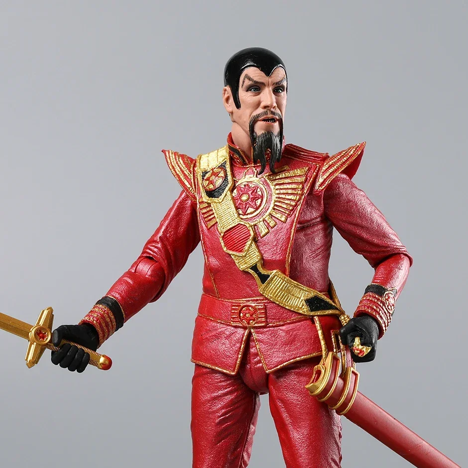 NECA Flash Gordon Ming The Merciless Action Figure - 7 Inch Scale With 3 Heads & Sword