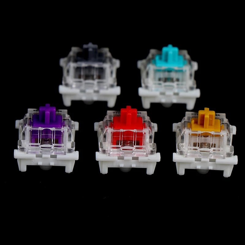 오테뮤 기계식 키보드 스위치, 클릭키 선형 촉각 사일런트 스위치, RGB LED SMD 게임 호환 MX 스위치, 3 핀, 10X