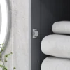 Kleankin Slim Bathroom Storage Cabinet, Tall Bathroom Cabinet, Narrow Linen Tower with Acrylic Door, Drawer and Shelves, Gray 6