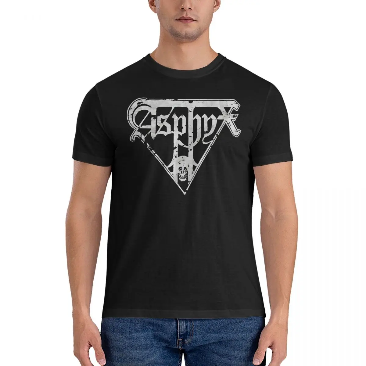 

Men's Incoming Death Metal Band Perfect T Shirt Asphyx Pure Cotton Tops Fashion Short Sleeve O Neck Tees Summer T-Shirts