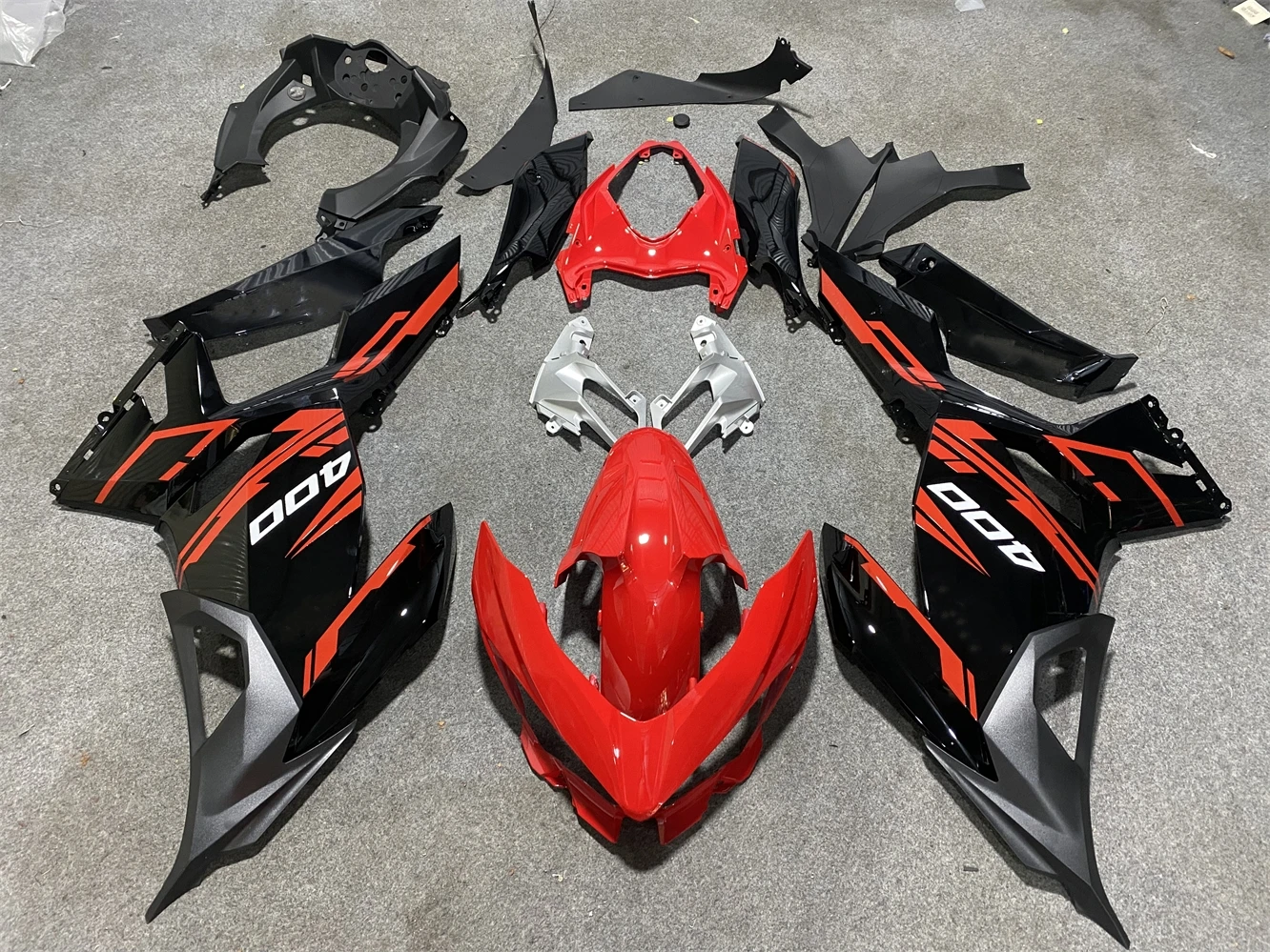 

Motorcycle fairing for Ninja 400 18 19 2021 22 23 years ZX400 EX400 2018 2019 2020 2021 2022 2023 Body fairing Black Red Silver