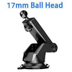 Universal Car Phone Holder with Suction Cup and Ball Head Base for Windshield and Dashboard Mounting (Black)