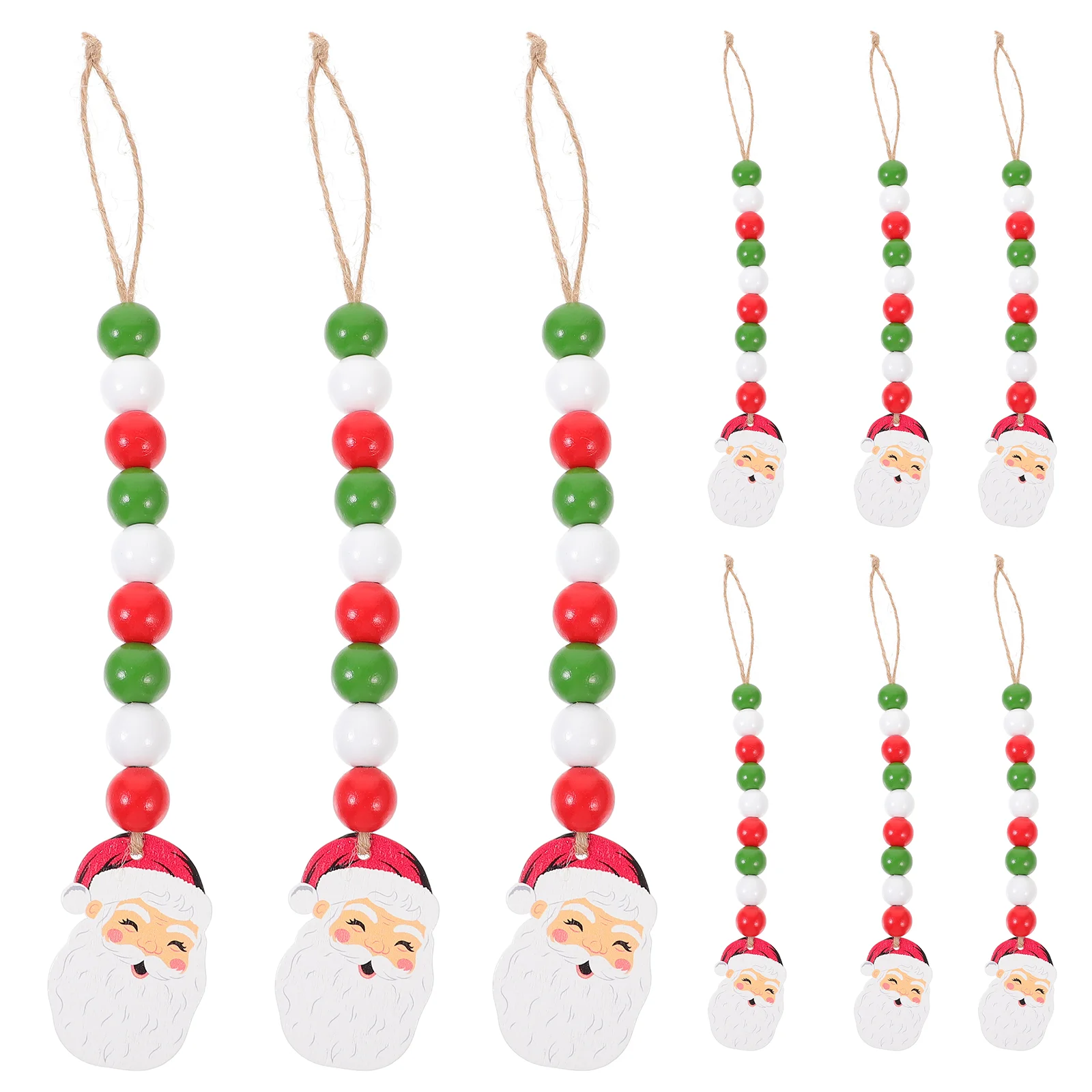 

12 Sets Nativity Ornament Garland Making Wood Beads Bracelet DIY Spacer Charms Supplies Jewelry Child