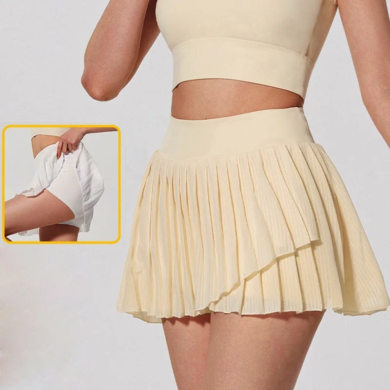 Sports Skirt Cloud Hide SEXY Girl Outdoor Golf Tennis Women Gym Workout Fitness High Waist Running Dancing Skort