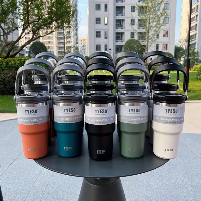 Tyeso Stainless Steel Coffee Cup Cold And Hot Double-layer Insulated Cup Tumbler Thermo Water Bottle Car Travel Mug Vacuum Cup 2