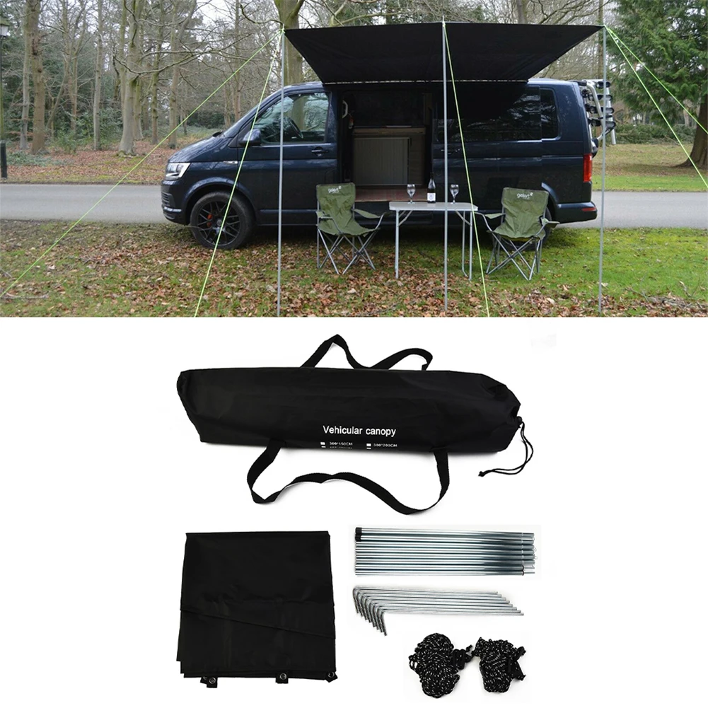 

1 Set Awning Sun Canopy Sunshade For Motorhome Van Campervan Suv Midnight Black Exterior Parts Sunroof Convertible Hardtop