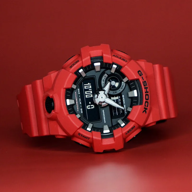 G-SHOCK Watches for Men Casual Quartz Watch Fashion Multifunctional Outdoor Sport Shockproof LED Display White Resin Strap Men