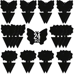 Dual-Sided Black Sticky Fly Trap with Strong Glue for Insect and Pest Control (24PCS SET)