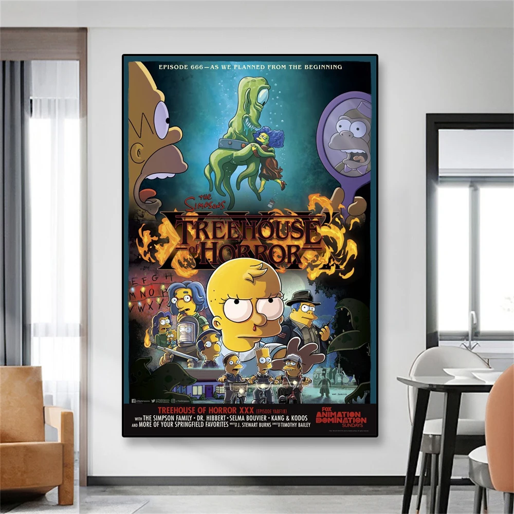 디즈니 Avengers 심슨 영화 포스터 디즈니 Superhero Funny 캔버스 회화 벽 아트 거실 홈 장식 - AliExpress