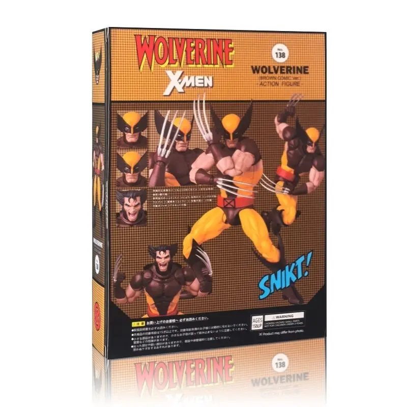 2個セット MAFEX WOLVERINE BROWN COMIC Ver. Toys MAFEX No.138 X-MEN Wolverine Brown Suit COMIC Ver