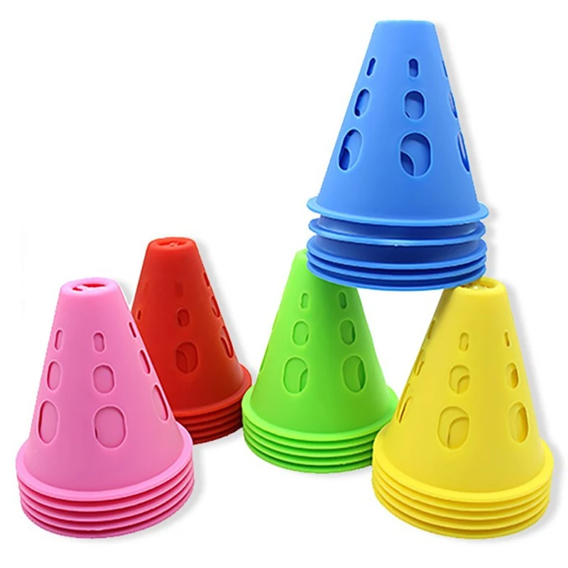 1pcs Colorful Skate Pile Cup Windproof Roller Skating Cone Agility Training Marker Slalom Skateboard Marking Cones