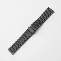 Premium Stainless Steel Men's Smart Watch Band - Sanzhu Metal Strap - 18mm (Black)