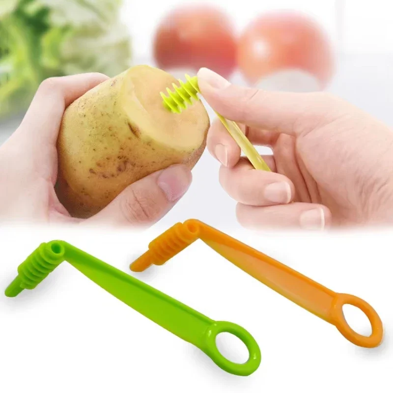 Creative Auger-type Vegetable Fruit Slicer Manual Spiral Screw Slicer Potato Carrot Cucumber Cutting Device Home Kitchen Gadgets