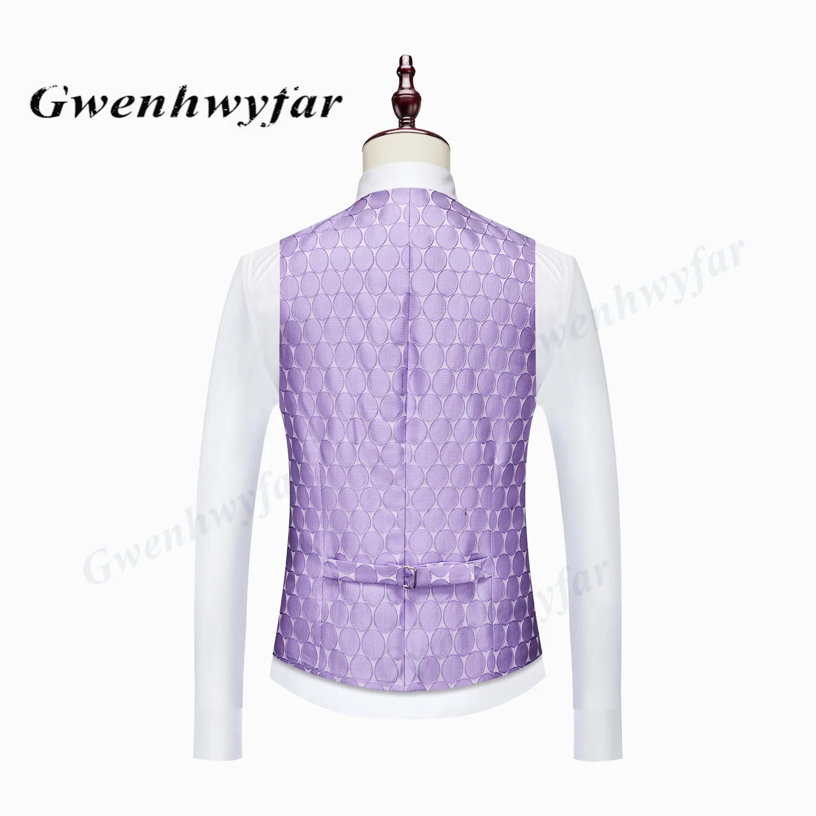 Gwenhwyfar Lavender Men Suits With Dot Pattern 2022 Custom Made High  Quality 3 Pieces Suits Side Breasted Jacket Slim Vest Pant - Suits -  AliExpress