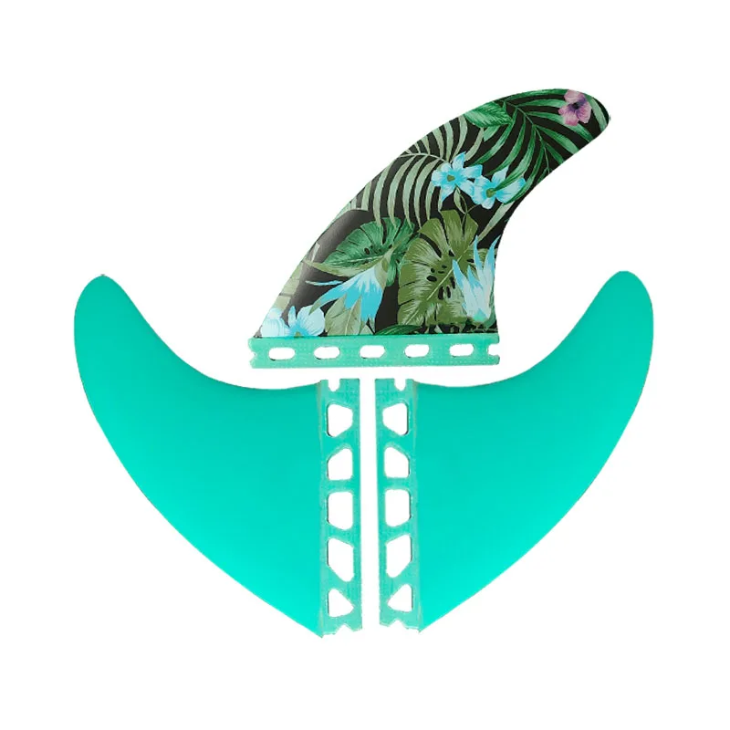 4.4-Inch Botanical Surf Fin, Epoxy Resin&Fiberglass Composite, Natural Dye Process, Salt-Resistant