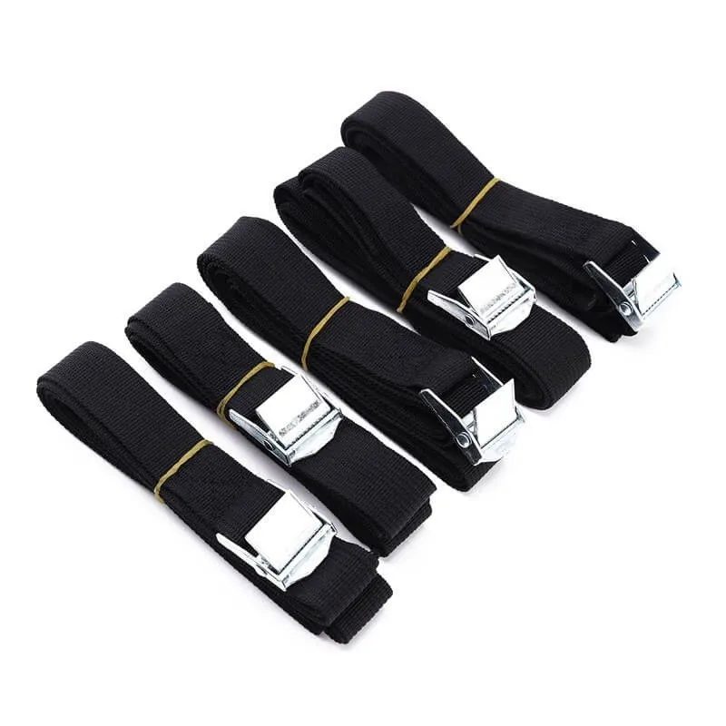 Durable Metal Buckle Nylon Cargo Strap - Black