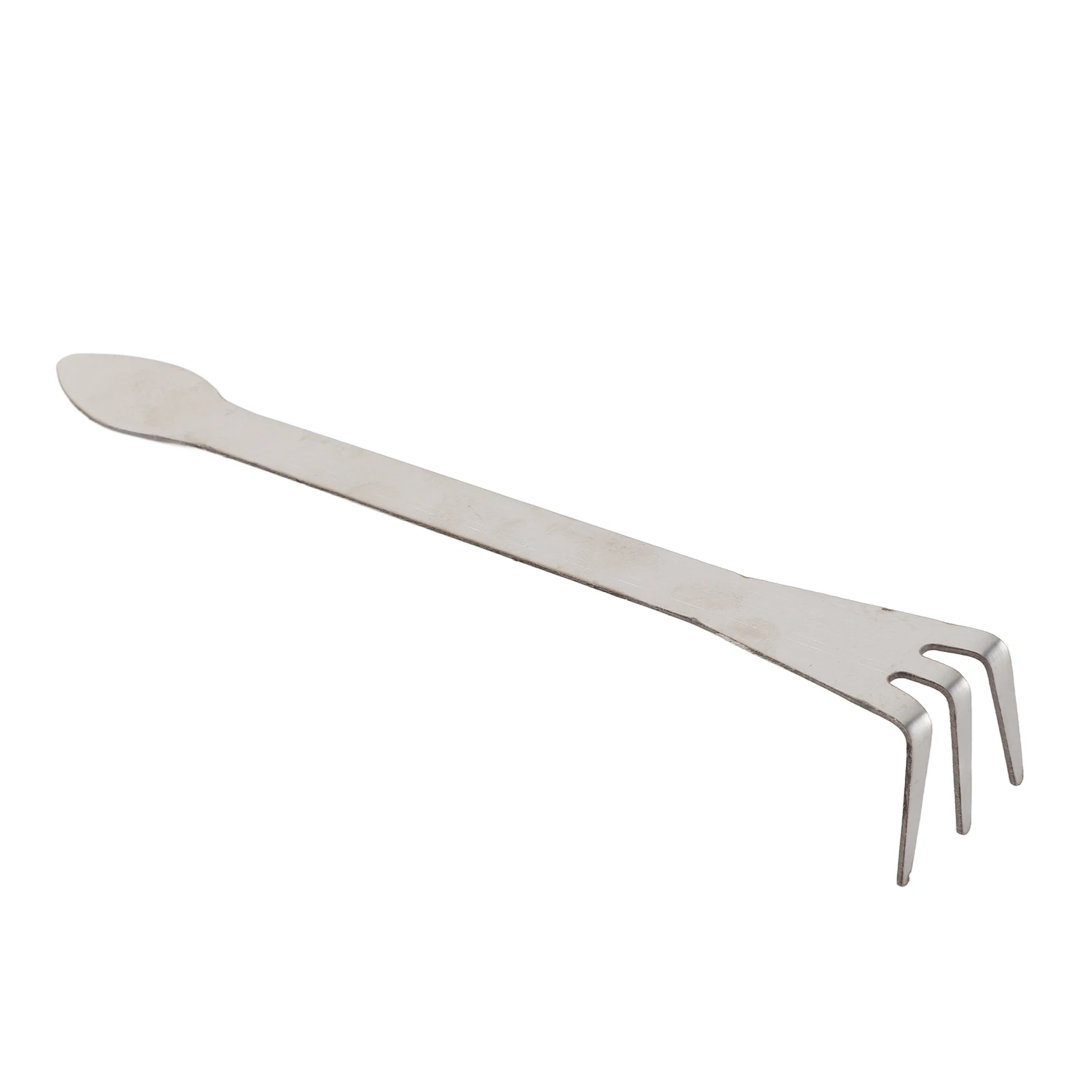 Garden Rake Stainless Steel Mini 2 in 1 Root Rake 3-Prong  Loosen Soil Tools For Bonsai Tree Succulents Gardening 5