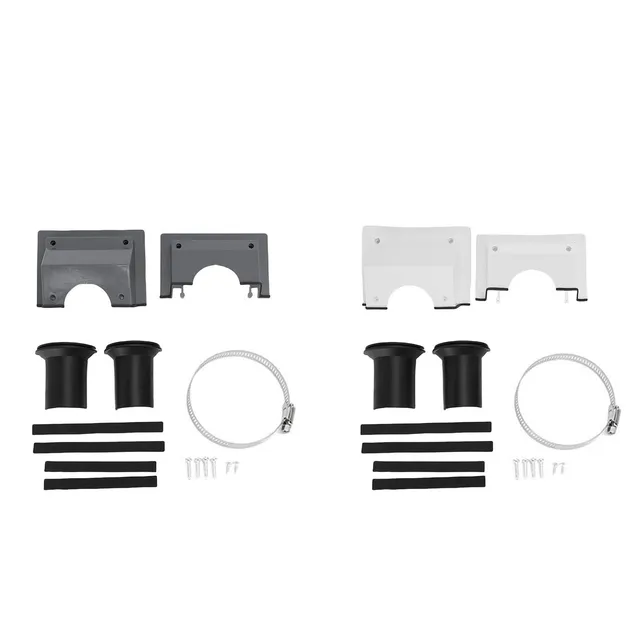 ชุดครอบสายแอร์แบบแยกส่วน ชุดครอบสายแอร์ติดผนัง ชุดครอบสายแอร์พลาสติกแบบแยกส่วน พร้อมปะเก็นนุ่ม 1