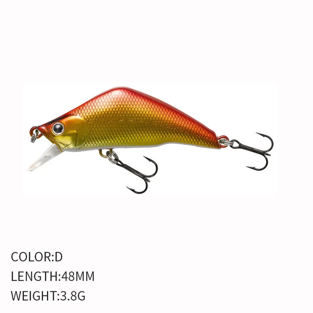 3.8g 48mm Micro Sinking Minnow Fishing Lures Pesca Mini Artificial Hard  Bait Japanese Jerkbait Wobblers