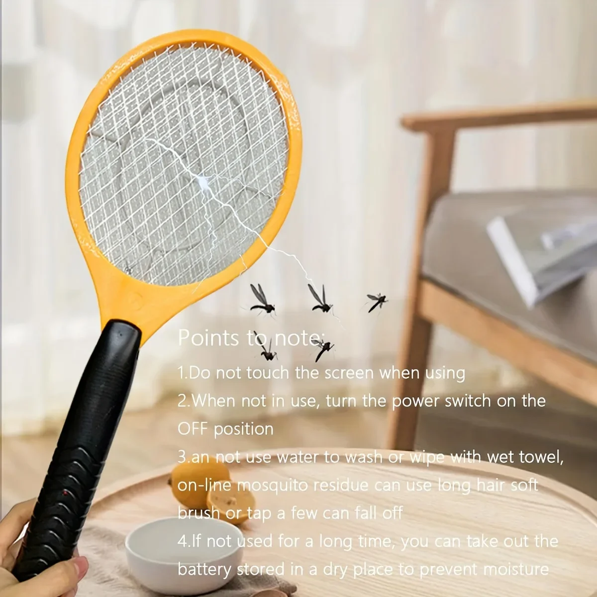 1/2pcs-Household electric mosquito swatter,lightweight and compact mosquito repellent,a must-have mosquito repellent in summer