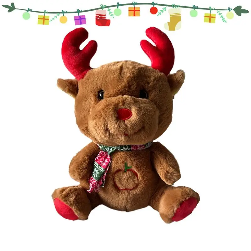 Musical Plush Toy Breathing Stuffed Plush Electric Musical Doll Ultra-Soft Fabric Breathing Sleeping Dolls For Nightstands