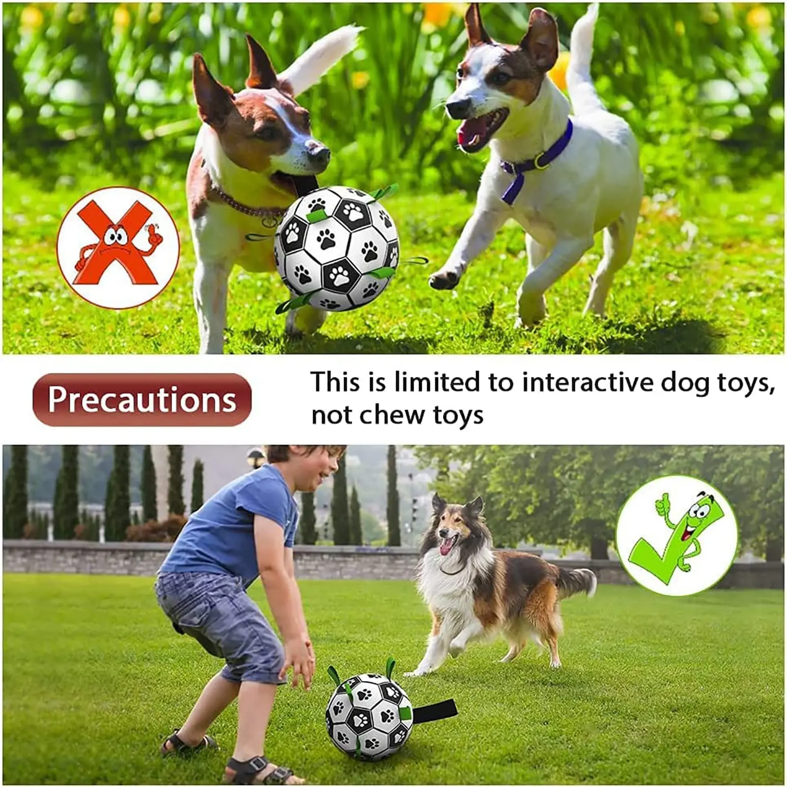 Dog Toys Interactive Pet Football Toys with Grab Tabs Dog Outdoor