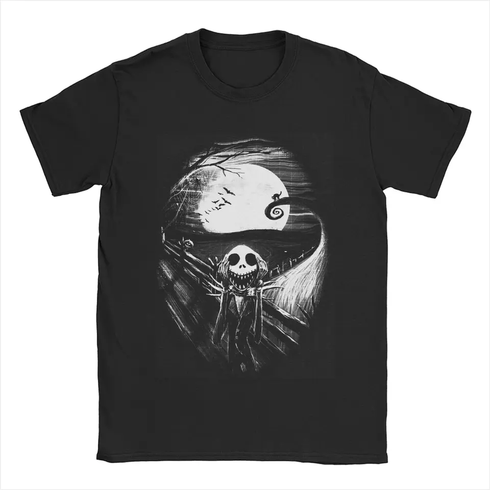The Nightmare Before Christmas Jack Sally Lock Shock Barrel - Camiseta De Metal, Negro