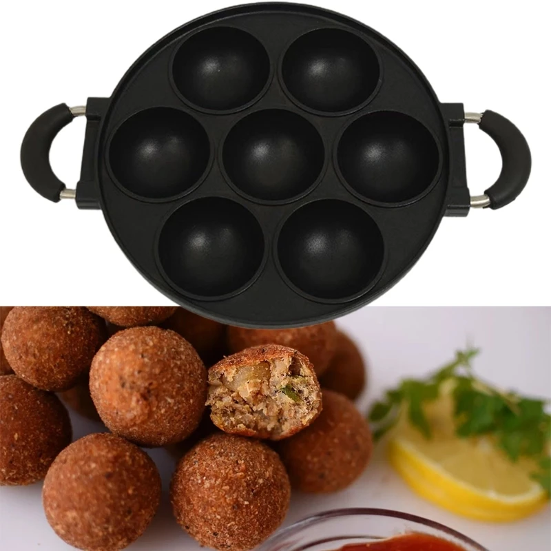 Kitchen Cookwares 7 Holes Octopus Balls Plates Home Cooking Baking Forms Molds Tray Baking Pan Non-stick Cooking Pots A0NC