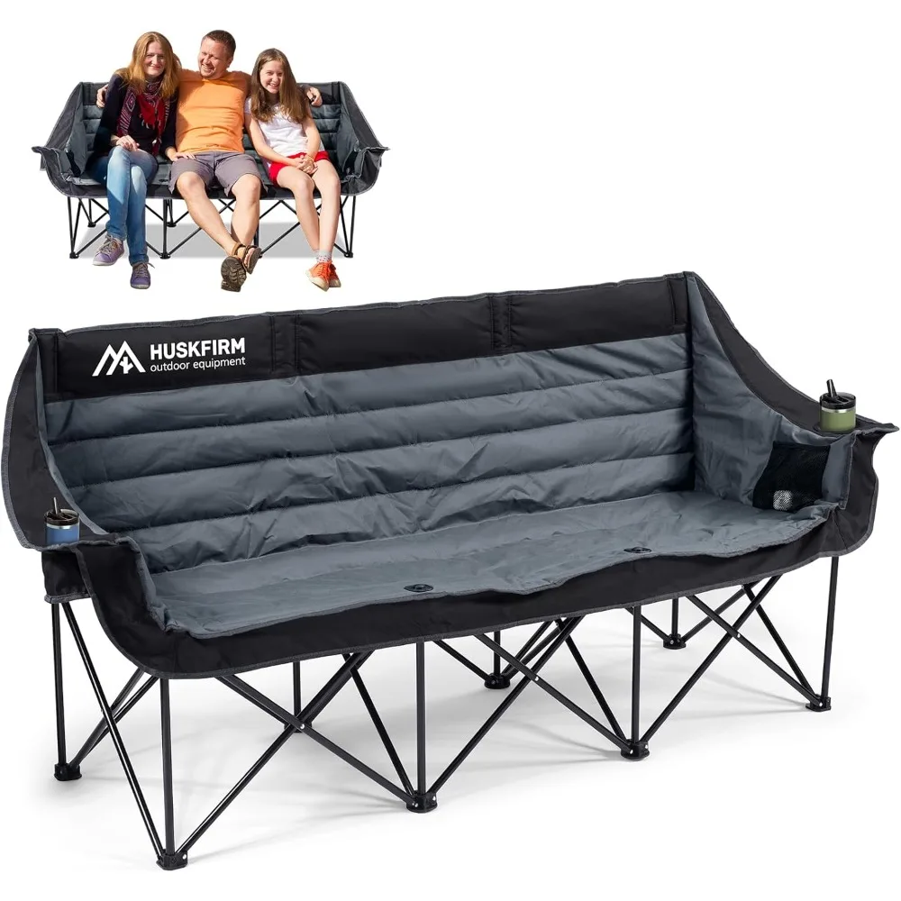 Triple-Seat Folding Camping Loveseat 1