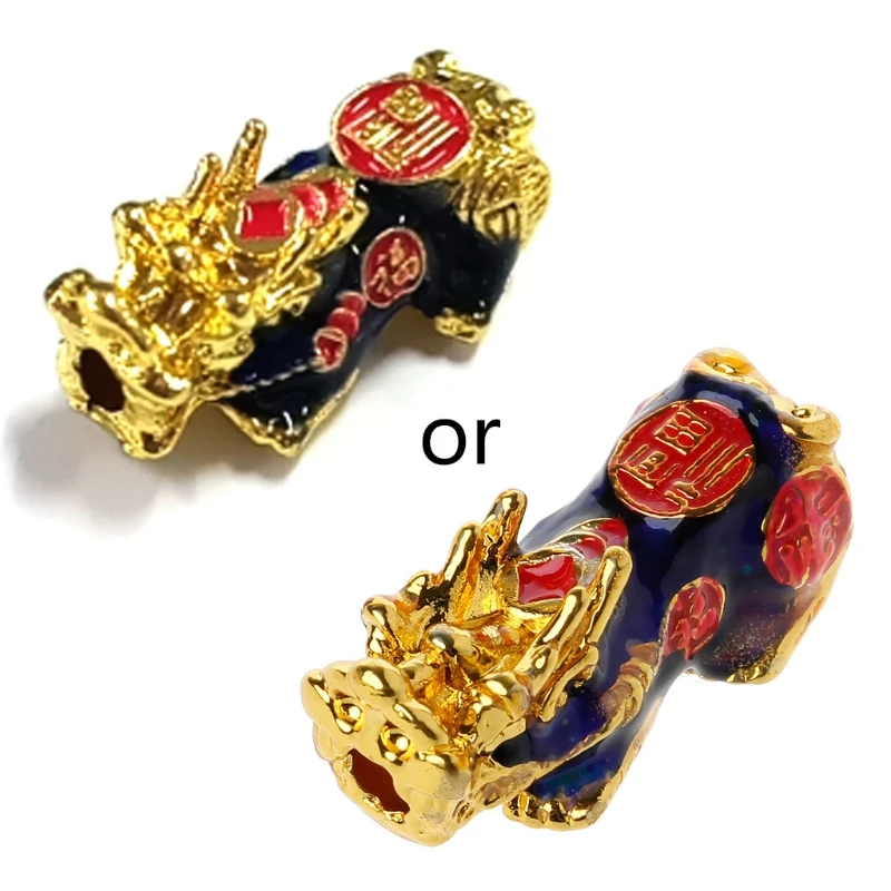 

Chinese Pixiu Spacer Ball Bead 3D Metal Chinese Fengshui Lucky Amulet Beads