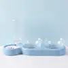 Pet Cat Bowl Automatic Feeder Water Dispenser Dog Cat Food Bowl with Drinking Raised Stand Double Dish Bowls for Cats Dogs Pet 4