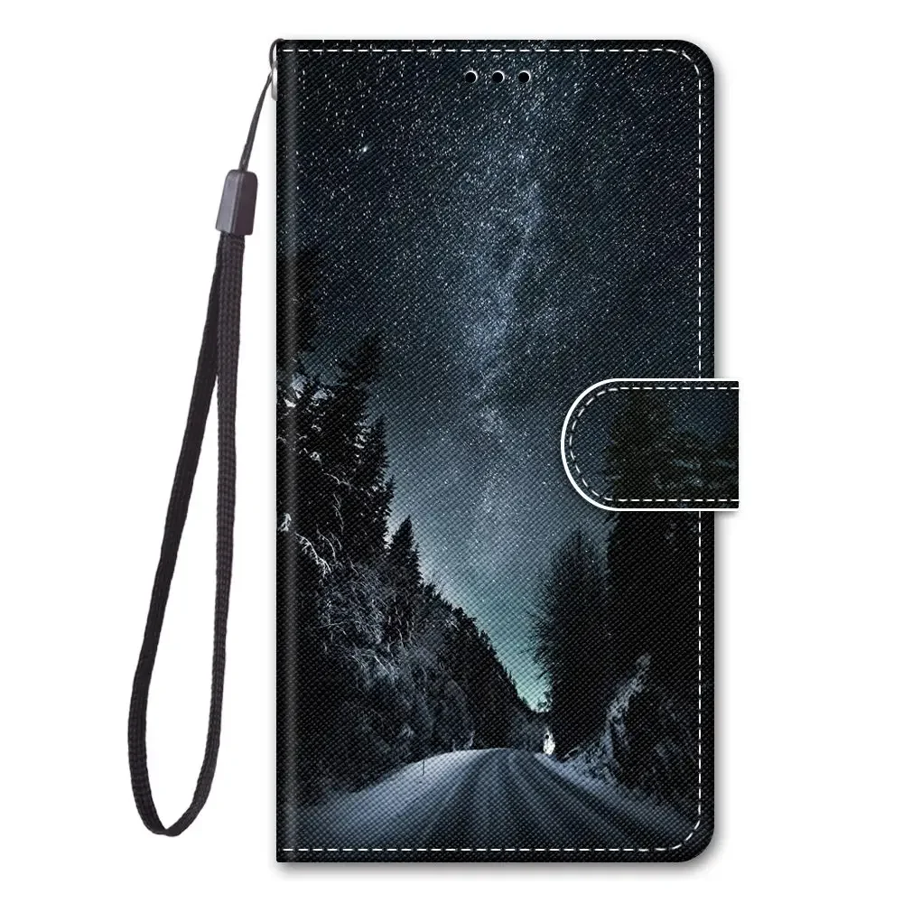 Adorable Cat Tiger Design Wallet Flip Case with Card Slot and Book Cover