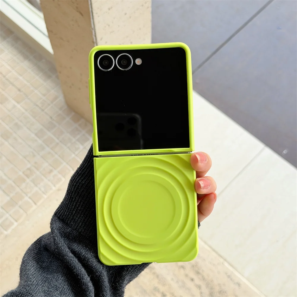 Candy Color Wavy MagSafe-Enabled Shockproof Case with Wireless Charging Compatibility