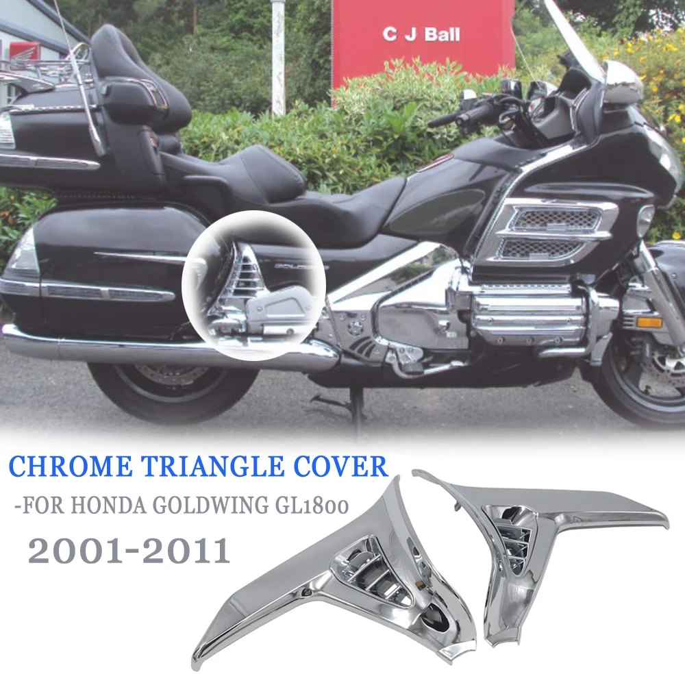 

Chrome Triangle Cover For Honda GoldWing GL 1800 GL1800 2001-2011 2010 Left Right Triangle Cover