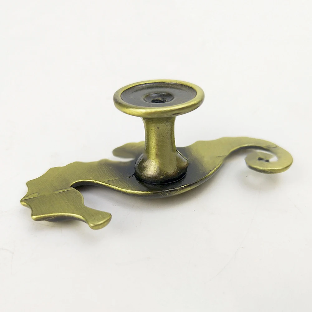 Single Hole Zinc Alloy Handle Pull Zinc Alloy Seahorse Animal Zinc Alloy Handle Cabinet Handle Creative Handles