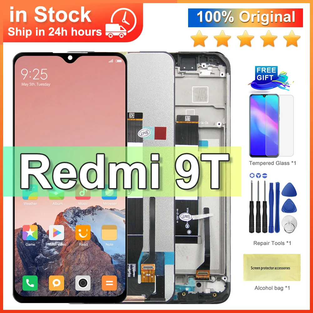 6.53'' Original Display Replacement For Xiaomi Redmi 9t Lcd Touch ...