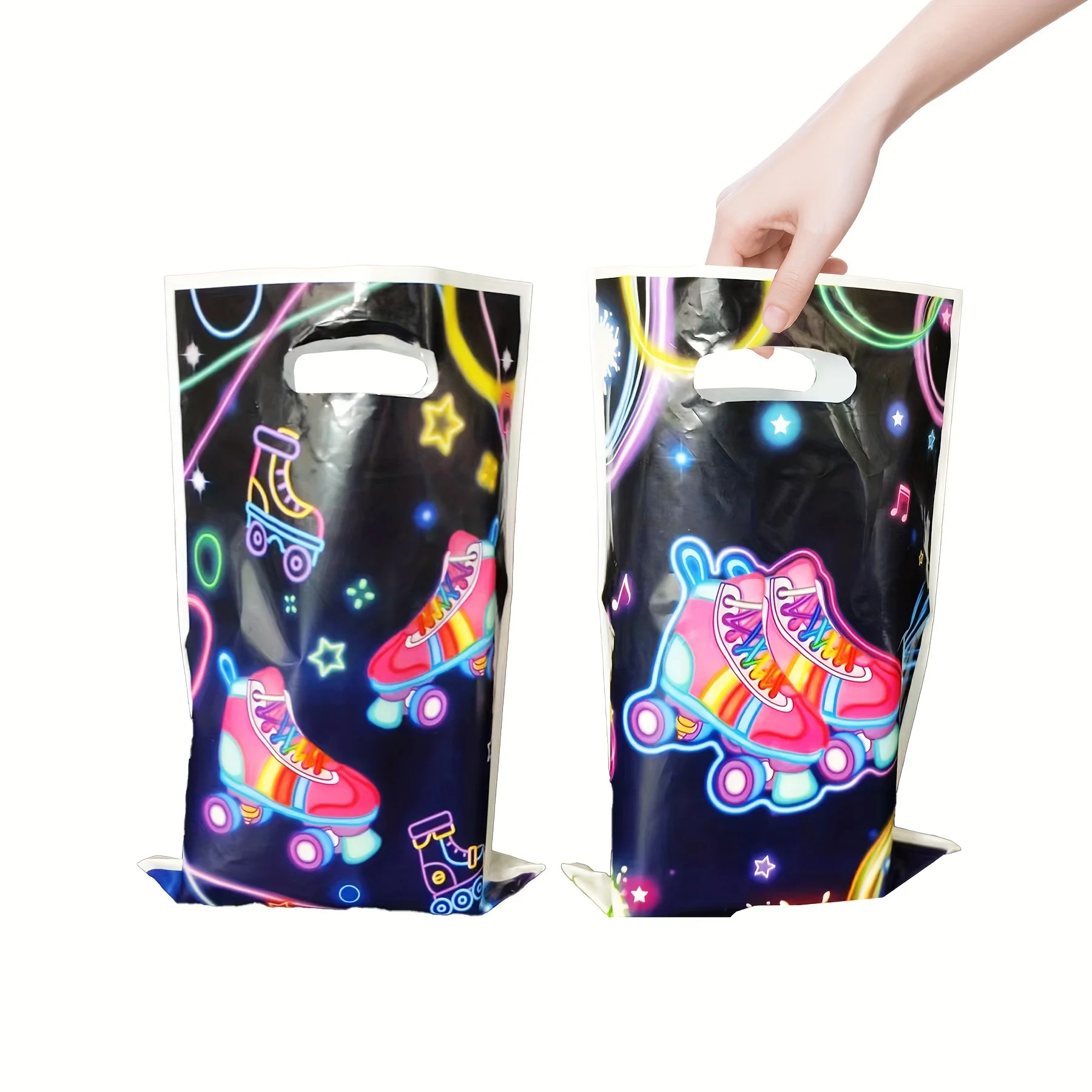 Roller Skates Star Circle Gift Bags for Parties and Special Occasions